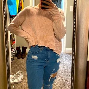 soft pink sweater